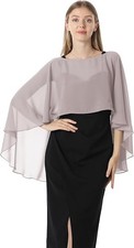 Capelets for women Chiffon Cape Shawls and Wraps for Evening Dress Wedding Capes