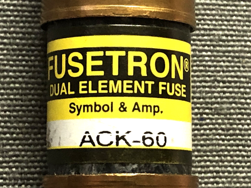 Bussmann ACK-60 Fuse Time-Delay 60A 130VDC - For Forklifts & Chargers - Qty. 1 - Picture 2 of 5