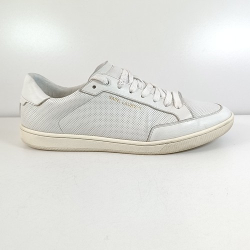 Zapatilla deportiva Saint Laurent Court Classic SL/10 blanca perforada talla 43/ UK 9 - Imagen 12 de 22