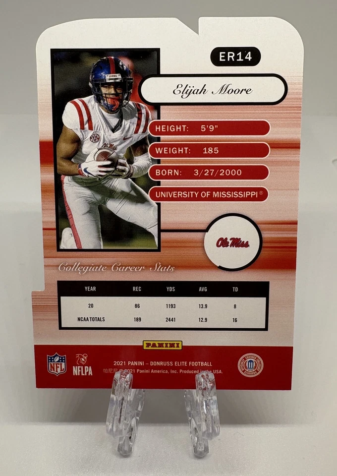 2021 Panini Donruss Elite 2001 Rookies Aspirations Die-Cut /92 Elijah Moore RC - Image 2 of 2