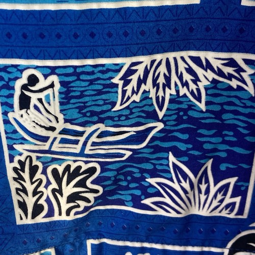 Paradise Style VTG Hawaiian Shirt Blue Fish Palms Surf Men’s Size 3XL Hawaii USA - Picture 11 of 12