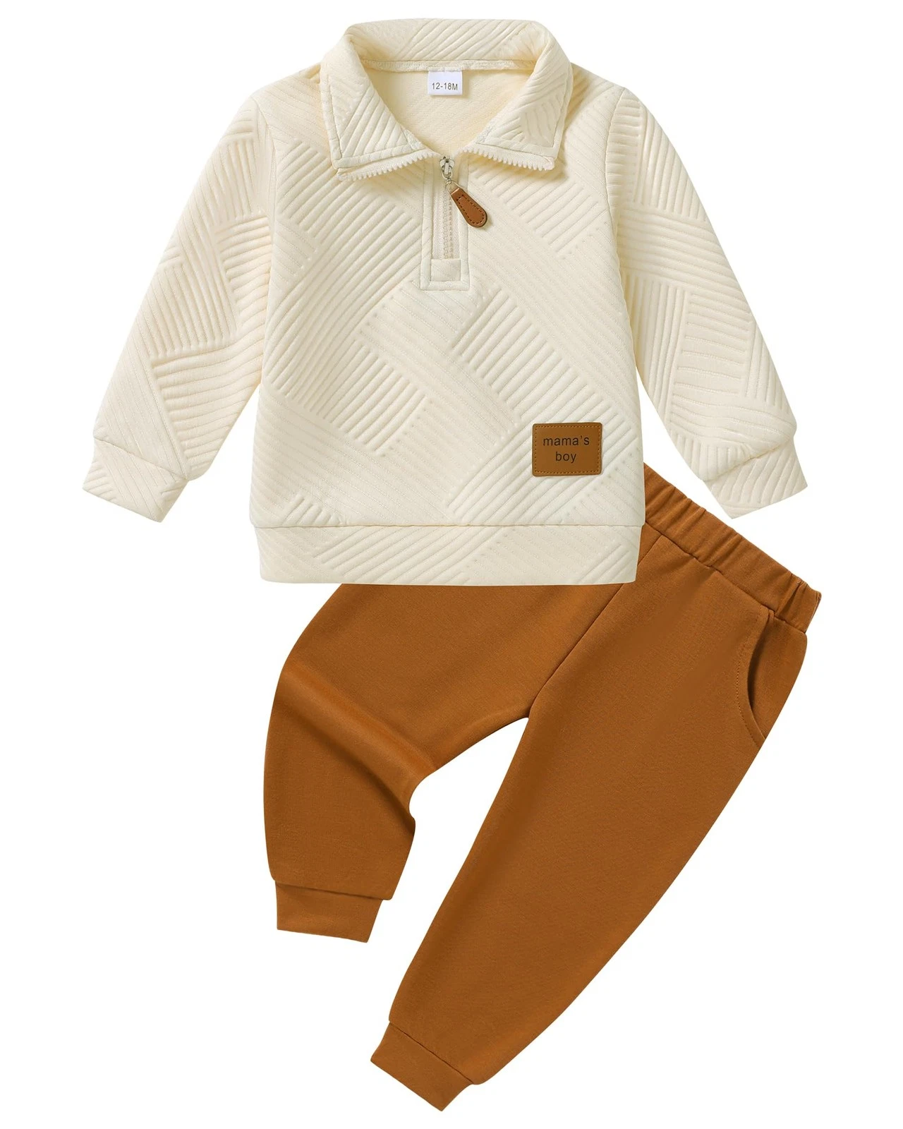 Toddler Baby Boy Clothes Outfits Long Sleeve Solid Sweatshirt and Pants 2 Pie...