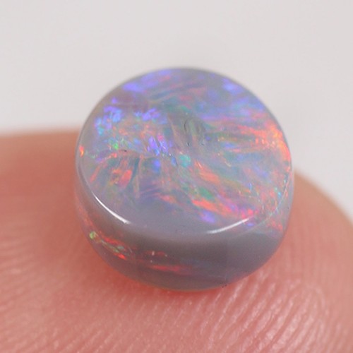 1.8ct Dark Australian Opal, Natural Solid Opal Polished Cabochon 8 x 8.9 x 3.7mm - Picture 5 of 6