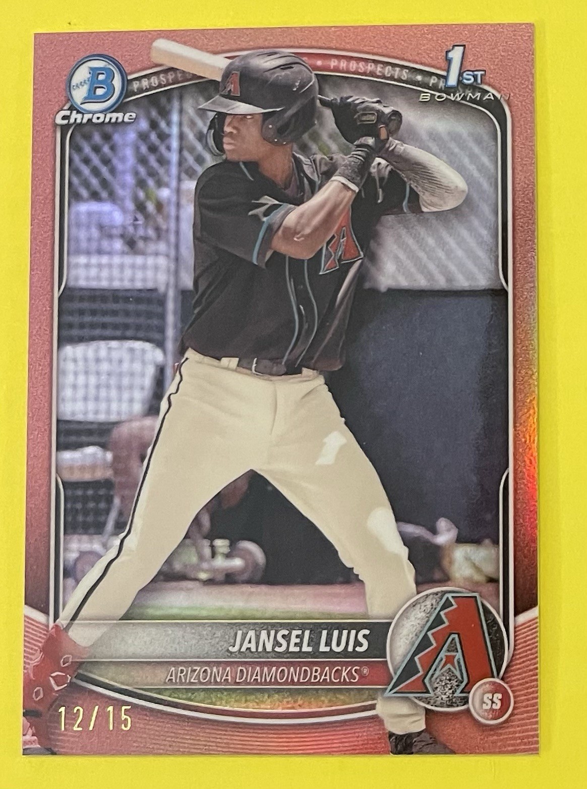 2025 Bowman Chrome ~ Jansel Luis # BCP-84 ~ Rose Gold Variant 12/15