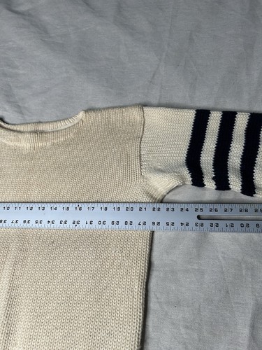 Vintage 1920s Spalding Bros Sweater Rare Black Sleeve Striped B9 Boxy Large Athl - Bild 7 von 8
