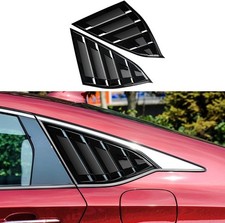 Rear Side Window Louvers Compatible for 2022 2021 2020 2019 2018-Bright Black