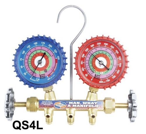 MEDIDORES DE COLECTOR DE AIRE ACONDICIONADO CUERPO DE LATÓN UNISOLDADO PARA R410A R22 R404A y mangueras de 5'. - Imagen 2 de 2