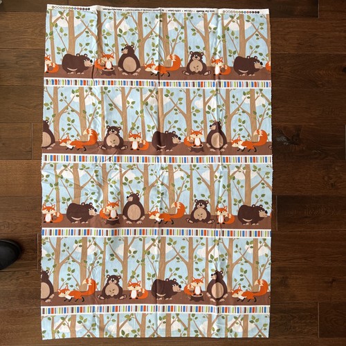 Northcott Into the Woods Deborah Edwards Fox Flannel fabric Kids - 30”x45” -VTG - Picture 5 of 5