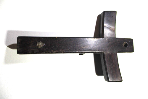 Vintage Mid Century Modern Mexico 925 Sterling Silver Crucifix Cross Wood - Picture 13 of 13