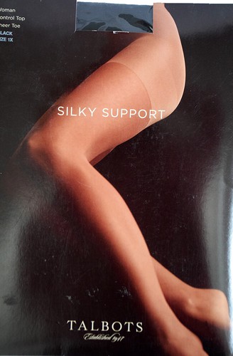 Talbots SILKY SUPPORT Control Top Sheer Toe Pantyhose Size A, B, C, 1X, 2X ~ NEW - Picture 6 of 25