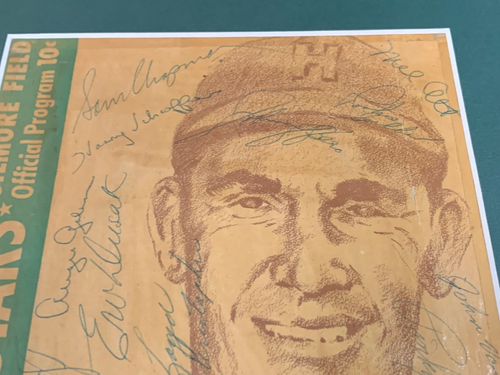 1952 Oakland Oaks v Hollywood Stars Signed Program Cover W/ Mel Ott COA Beckett - 第 2/4 張圖片