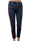 Zadig & Voltaire Size 26 Women's Jeans Elios Brut Blue Red Cropped Skinny Logo