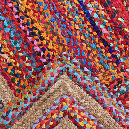 Carpet Natural Jute & Cotton Handmade Rug Reversible Custom Size Decor Area Rug - Picture 4 of 6