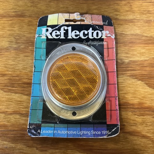 Pathfinder Armored Reflector Amber For Automobile Rat Rods Bikes & Other Vintage - Bild 1 von 10