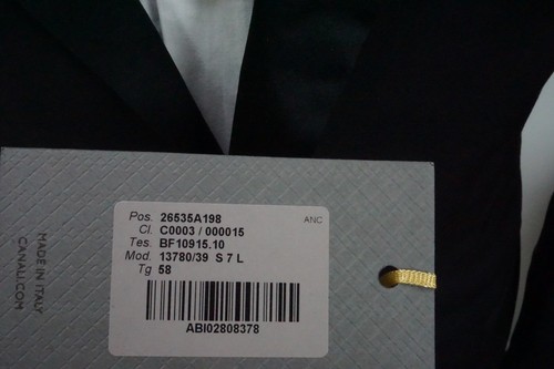 Canali 1934 CURRENT Silver Label One Button Peak Lapel 2 Pc Tuxedo Sz 48L NEW - Picture 4 of 12