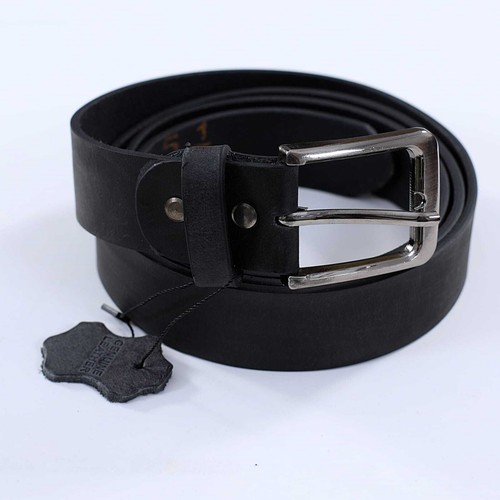 Mens Leather Belts 100% Full Grain Cowhide Genuine Pure Leather Belt Black Brown - Imagen 6 de 17