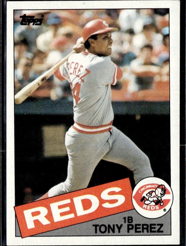 Tony Perez 6 Card Lot - 1985 Topps Baseball #675 Cincinnati Reds (NM) - Picture 10 of 14