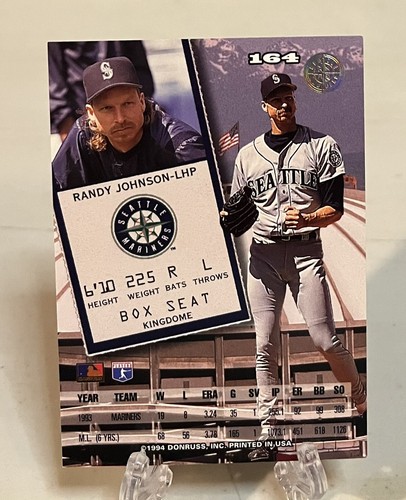 1994 Leaf #164 Randy Johnson Seattle Mariners S794 - Picture 2 of 2