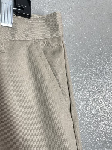 US POLO ASSOCIATION Uniform Shorts Boys Size 16 Tan Khaki Chino Flat Front - Picture 8 of 14