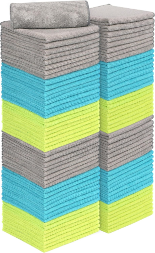 Microfiber Cleaning Cloths-100Pack, Highly Absorbent Cleaning Towel, Lint-Free S - Picture 9 of 12