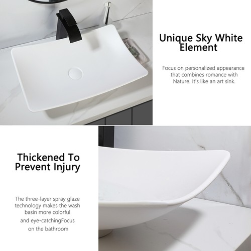 Stone Resin Basin Bathroom Vessel Sink Mixer Faucet Tap Pop-up Drain Combo Set - Picture 11 of 25