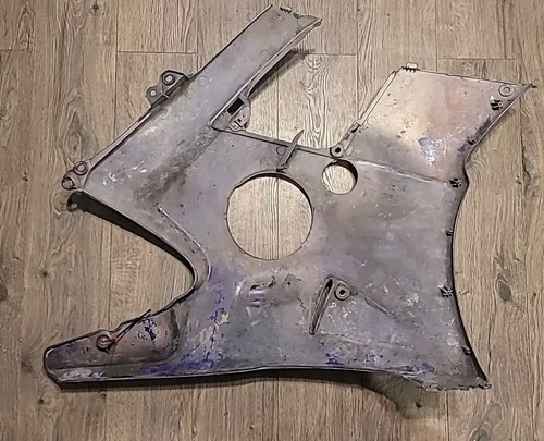 1991 - 1994 94 HONDA CBR600F2 F2 LEFT SIDE COWL FAIRING FRONT GRAY PAINT OEM - Picture 8 of 14
