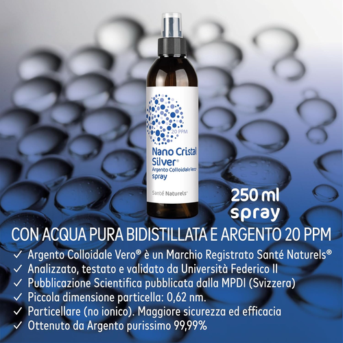 Argento Colloidale Vero ● 20 Ppm 250 Ml ● Nano Spray Particellare Non Ionico Con - Foto 6 di 12