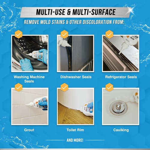 Mold Stain Remover Gel Cleaner Heavy Duty Stain Cleaner for Front Loader Washing - Picture 3 of 8