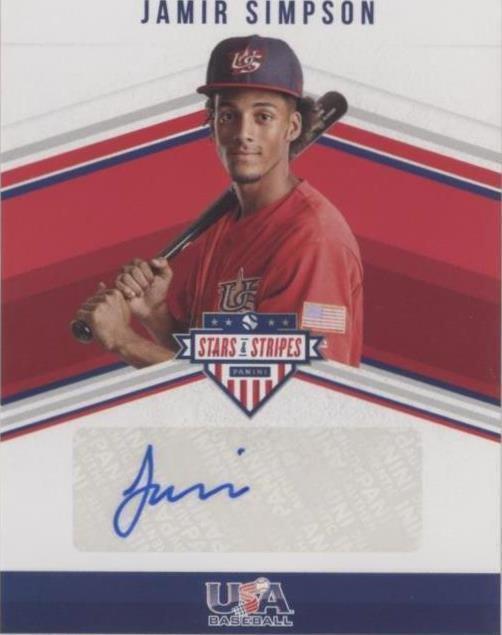 2018 Panini USA Baseball Stars & Stripes - Jamir Simpson #SS-JS - 1 of 1
