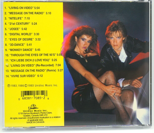 Trans X : Living On Video CD Album (Canada 1993 Press) - Italo Disco - RARE - Picture 2 of 3