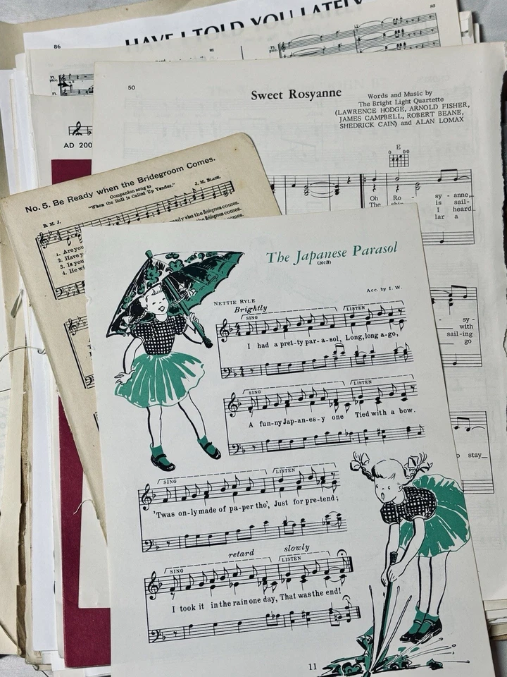 Lote mixto de 100+ suministros de diario basura de música vintage álbum de recortes papel collage Foto 4 de 4