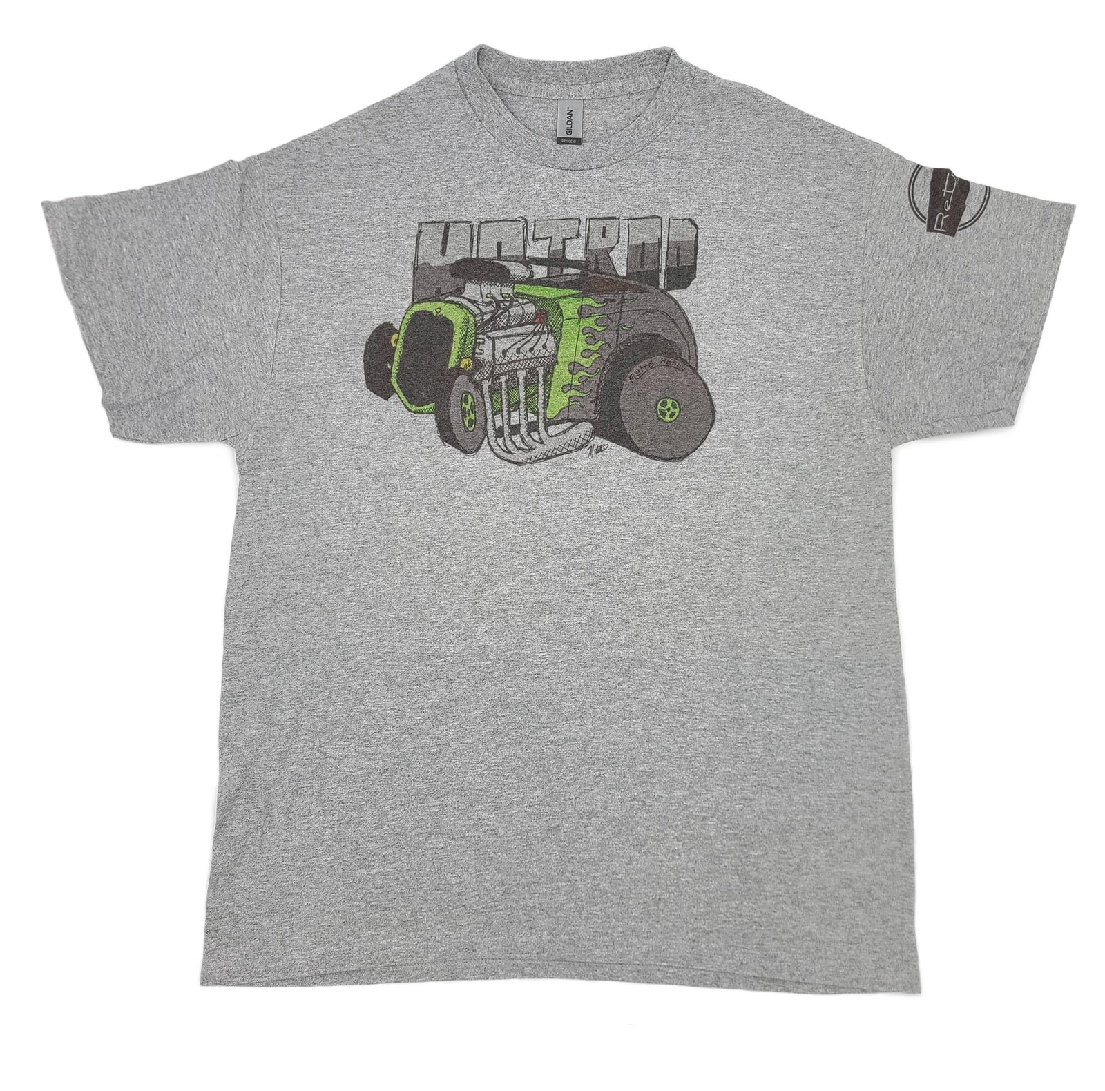 Новая мужская футболка в стиле ретро Hobby Hot Rod Heather серого цвета, большого размера