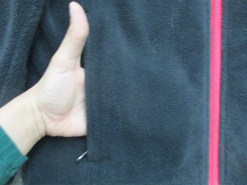 Columbia Sweater Large Youth Black Pink Full Zip Pockets Fleece Stretch Girls YL - Picture 3 of 9