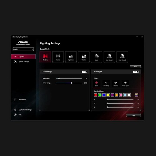 ASUS ROG Aura Monitor Light Bar (ALB01) - Barre lumineuse asymétrique, 3 modes, RG - Photo 9/9