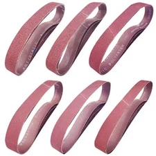 Sackorange 18 PCS 1-1/2 inch x 30 inch Abrasive Sanding Belts - 3 Each of 60 