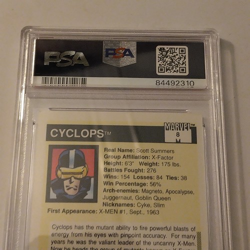 1990 Impel Marvel Universe Series 1 - #8 Cyclops - PSA 7 Graded Trading Card - Picture 5 of 6