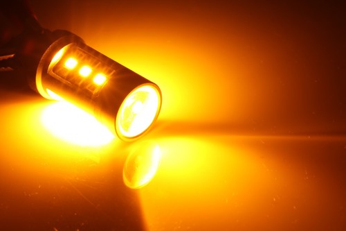 Red/Amber 3157 LED DRL Switchback Turn Signal Parking Light Bulbs+Load Resistors - Picture 4 of 5