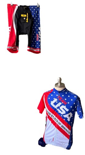 MONTON CYCLING EVO JERSEY & SHORT SET TEAM USA SIZE XL TAGS INTACT - Picture 21 of 21