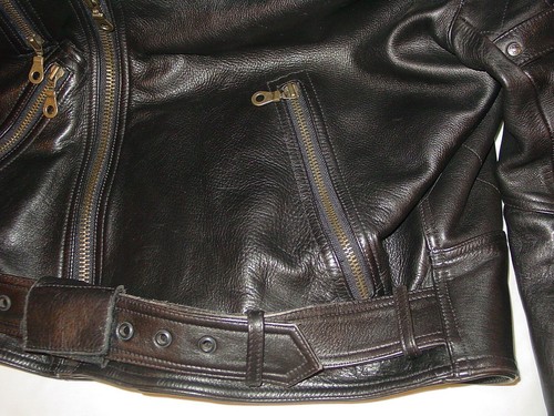 MENS RICHA BELGIUM QUALITY LEATHER MOTORCYCLE BIKER RIDING JACKET LINED PADS 44 - Bild 7 von 19