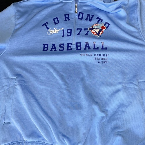 Pullover para mujer Nike Cooperstown Collection Toronto Blue Jays 1/4 cremallera mediano - Imagen 7 de 7