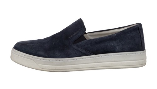 Prada Sport Womens Blue Suede Round Toe Slip-On Sneakers Size IT 35/US 5 - Picture 2 of 15