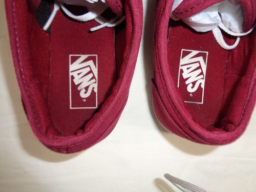 Vans red Shoes Low Top Lace Up Women's Size 9.5 Off the Wall ~ A+ condition - Picture 7 of 15