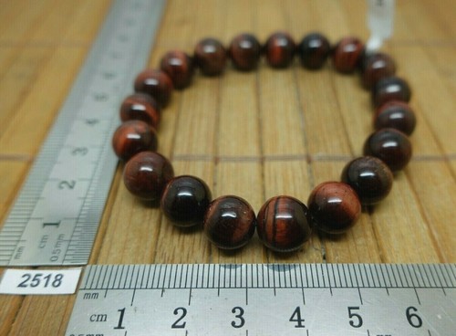 Bracelet OEIL DE TAUREAU 19cm pierre naturelle Afrique du Sud Qual A perle 10mm - Picture 2 of 2