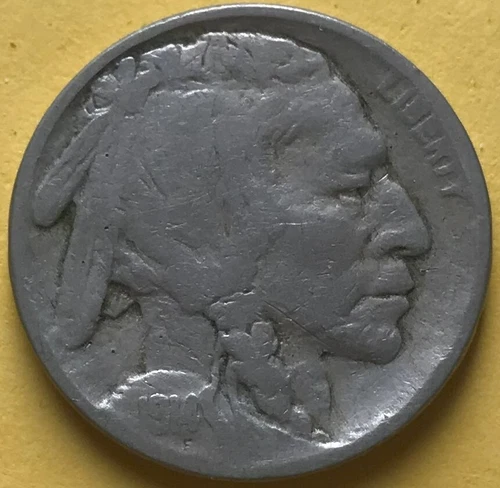 1914/3 Buffalo Nickel (Fine) and 1937-D 3-LEG (EF-Details)