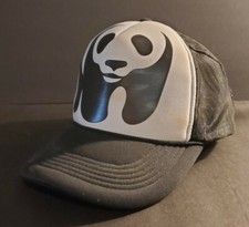 PANDA Bear Logo Black/ White Trucker Snapback YOUTH Adjustable Mesh Hat Cap