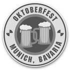 2 x Vinyl Stickers 30cm (bw) - Oktoberfest Munich Bavaria #39834