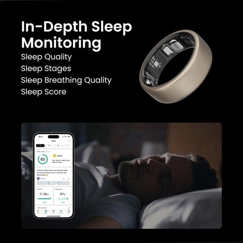 Smart Ring AMAZFIT Helio size 10 Titanium Sleep & Health Monitoring EDA stress - Picture 11 of 14