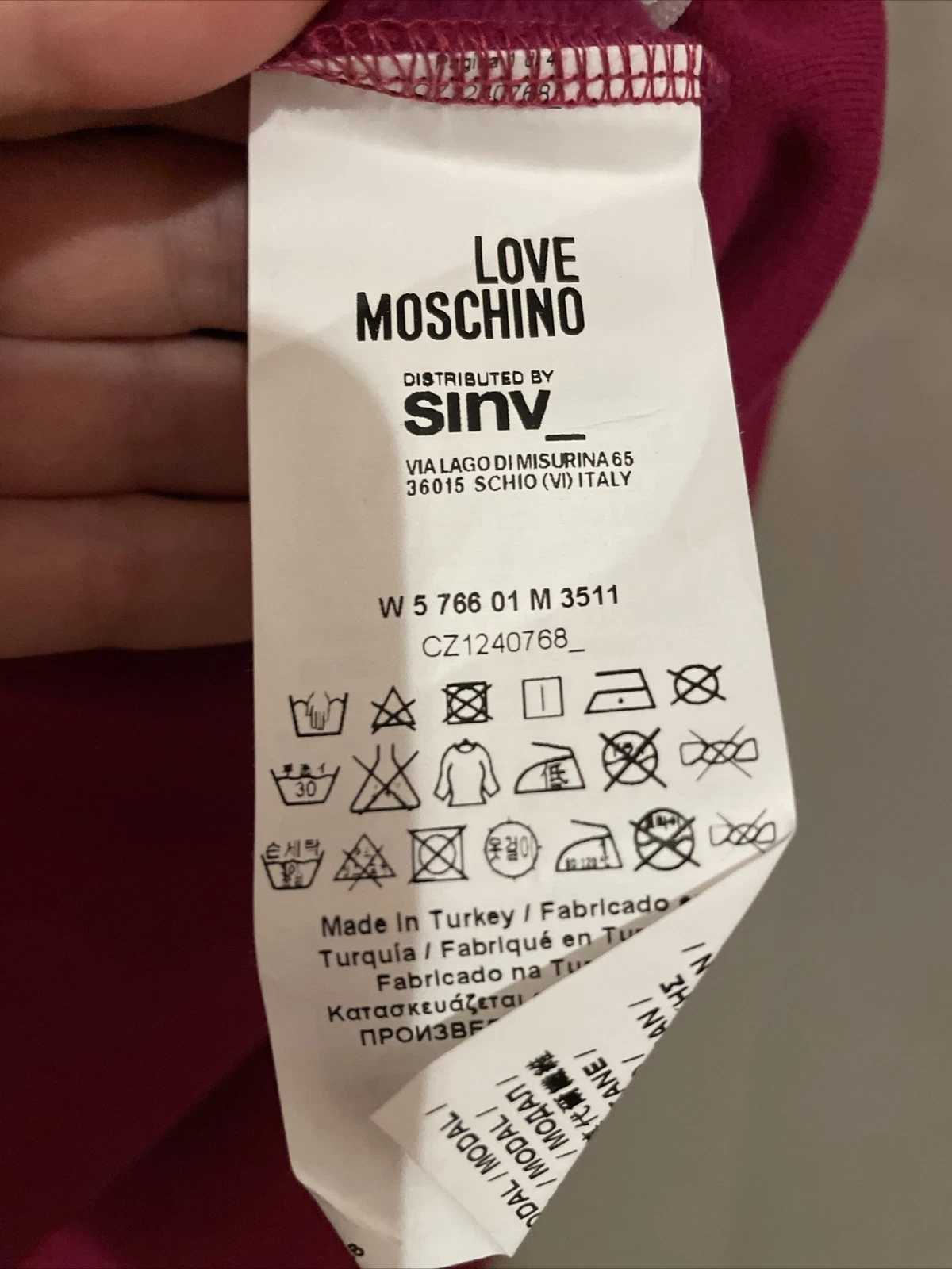 Abito LOVE MOSCHINO Rock Love bianco rosa UK10 nuovo