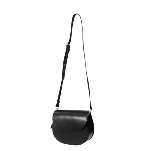 Real Genuine Black Leather Vintage Shoulder Hippie Tote Bag - Picture 5 of 10