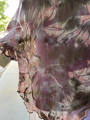 Cyndi Buck Design Sheer Flowy Blouse Size L/XL $75.00 - Imagen 8 de 11